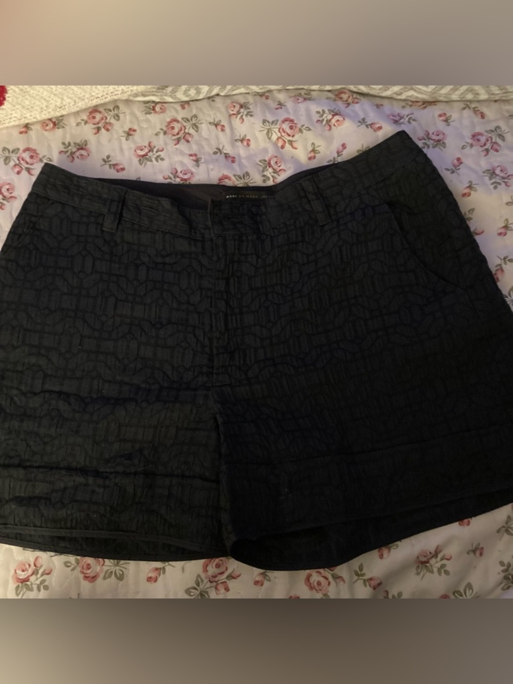 Marc by Marc Jacobs Dark Navy  Textured Women's Shorts